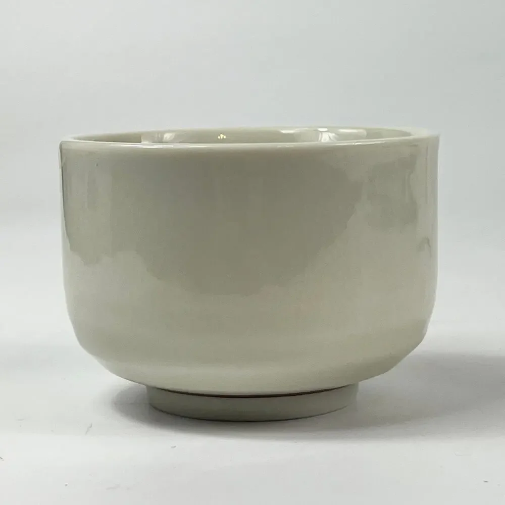Vintage Japanese Sake Tea Cup Gold Leaf Haiku Floral Replacement Kutani 1960s